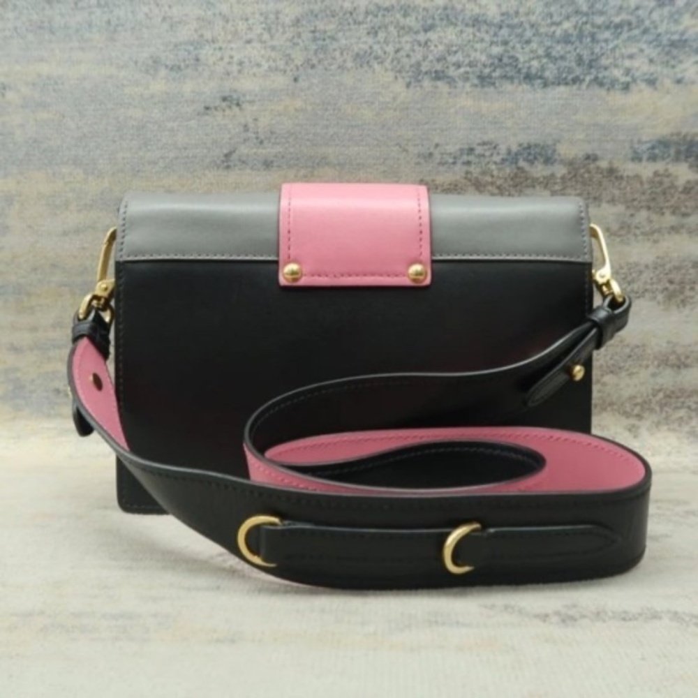 Prada Cahier Ribbon Mulitcolor Leather Shoulder Bag Lux550-100125 - Picture 3 of 13